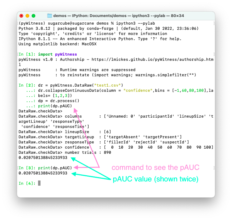 Data-model ROC comparision for test1.csv